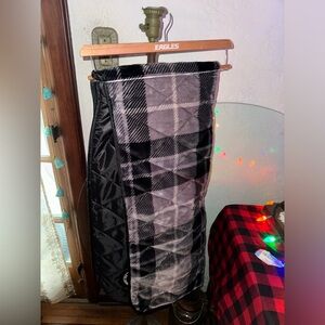 Philadelphia Eagles Reversible fleece Plaid Black and Gray Sports Blanket 50x70